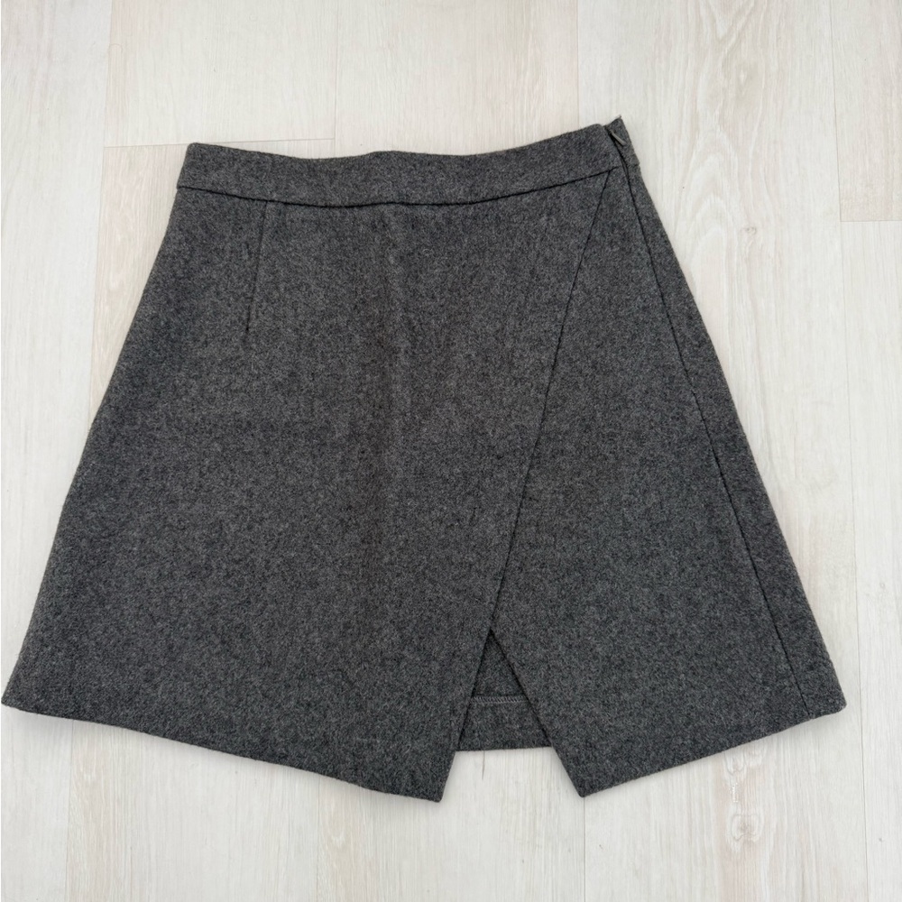 Gray Wool Skirt
